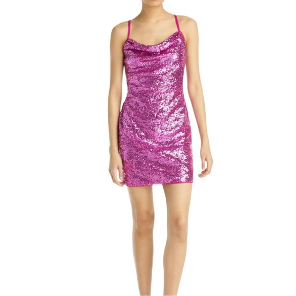 Bcbg maxazria pink sequin mini dress bcbg maxazria holiday dress